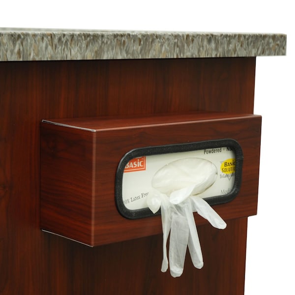 Cherry Mahoganey Wood Vinyl Coated Aluminum Single Glove Box Holder